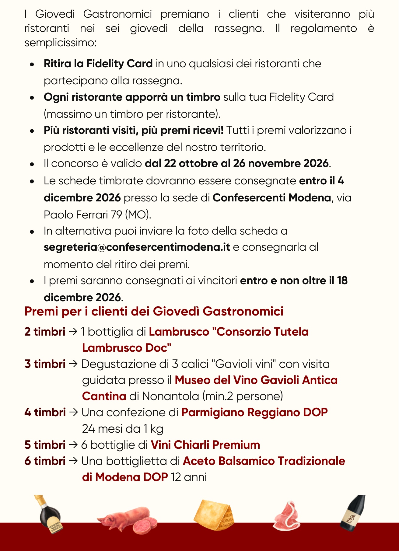 Il Concorso dei Giovedì Gastronomici